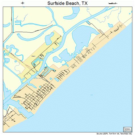Surfside Beach Texas Street Map 4871384