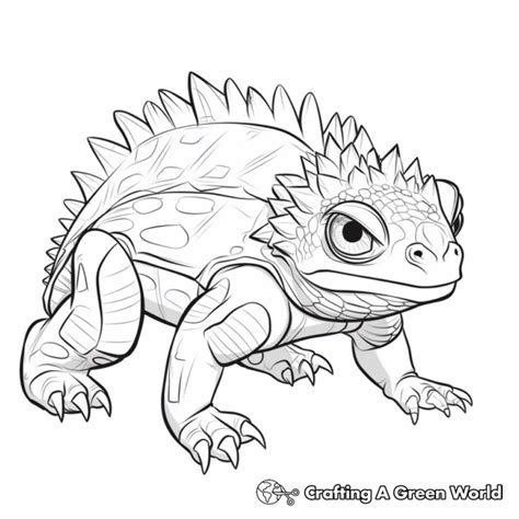 Horned Lizard Coloring Pages Free And Printable