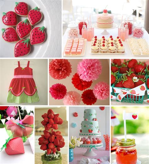 Strawberryinspirationboard 908×1000 Pixels Strawberry Party