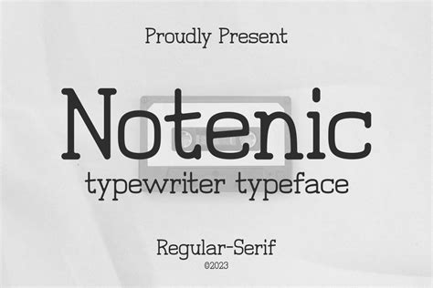 Notenic Typewriter Typeface Font By Maikofarazhatta · Creative Fabrica