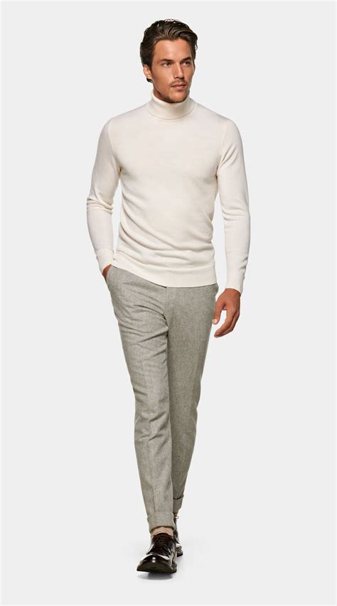 Off White Turtleneck White Turtleneck Outfit Mens Outfits Turtle
