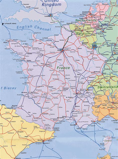 Map Of French Railways Provided By All Europe Rail European Rail Pass