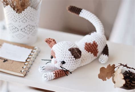 Crochet Calico Cat Pattern Amigurumi Spotted Kitten Tutorial Etsy