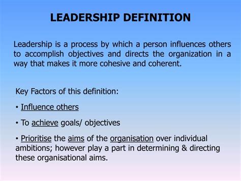 PPT - LEADERSHIP DEFINITION PowerPoint Presentation, free download - ID:6238251