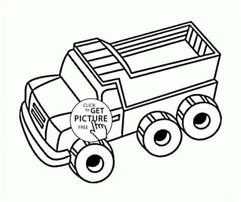 Coloring Page Dump Truck A Fun Activity For Kids Coloring Homyracks