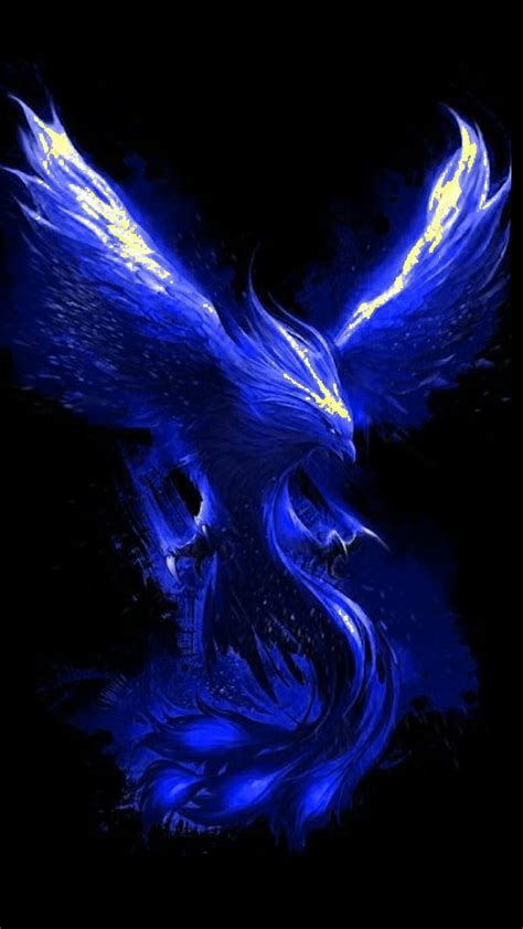 Blue Phoenix Bird Wallpaper