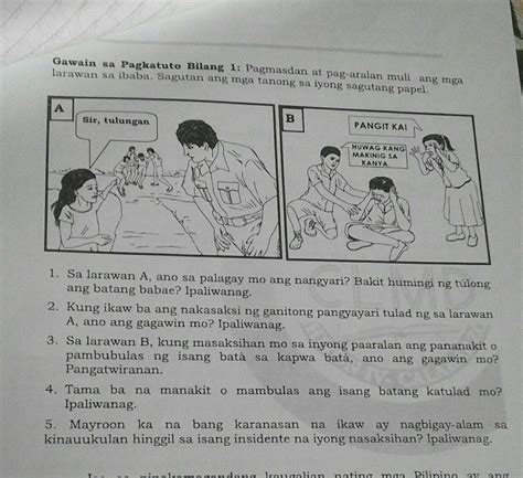 Gawain Sa Pagkatuto Bilang 1 Pagmasdan At Pag Aralan Muli Ang Mga