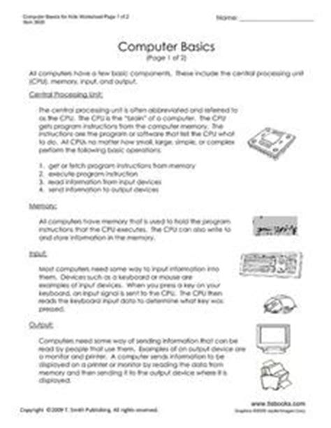 View, save, type, store, or print. Computer Basics for Kids Worksheet 3rd - 6th Grade ...