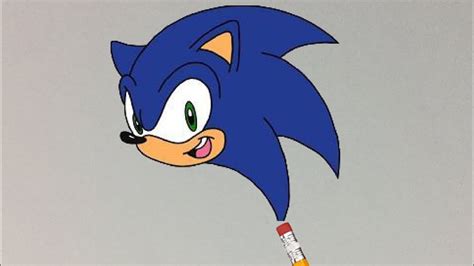 How To Draw Sonic The Hedgehog Head Youtube