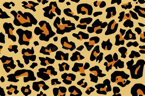 Leopard Spotted Fur Texture Vector Repeating Seamless Orange Black