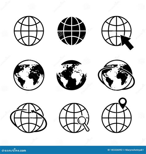 Globe Earth Icons World Map Icon Global Communication Simple Logo