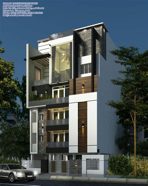 Pin By Imarat Arch On Elevation Residential Building Design Duplex