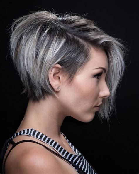 If you have naturally curly hair then you should try this hairstyle. 2020 Popular Stacked Pixie-Bob Hairstyles With Long Bangs