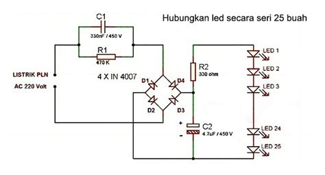 Dengan menggunakan 6 buah aki. Rangkaian Lampu Led 24 Volt Dc - LAMPUTASOR