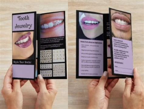 50 Brochures Tooth Gem Teeth Brochure