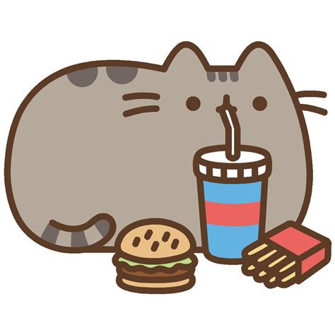Fast Food Cat Sticker By Pusheen For Ios And Android Giphy