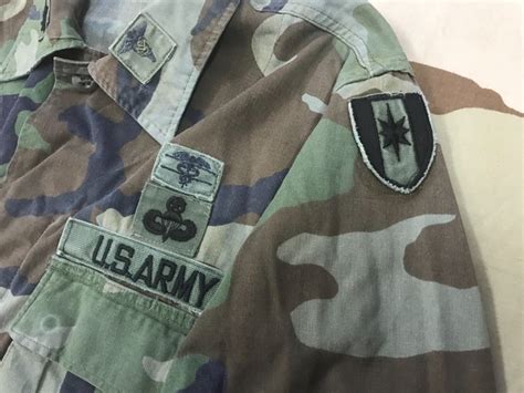 Us Army Coat Used Camo Bdu Shirt Lt Colonel Medic Master Jump 44th