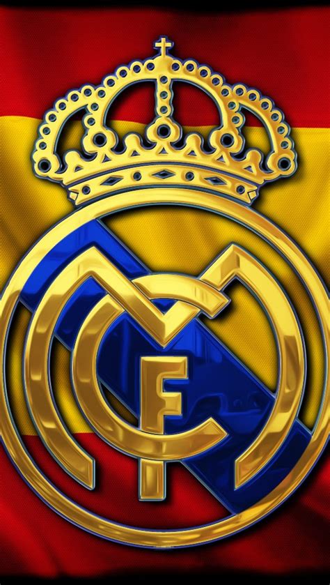 Real Madrid Logo In Spain Flag Wallpaper Full Hd Id3940