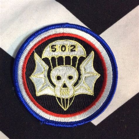 Bw Patch Military 502 Parachute Patch Wskull And Wings Boardwalk Vintage
