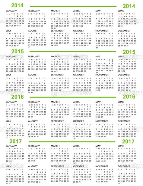 7 Best Images Of Printable 5 Year Calendar 2015 2016 2017 2015 2016