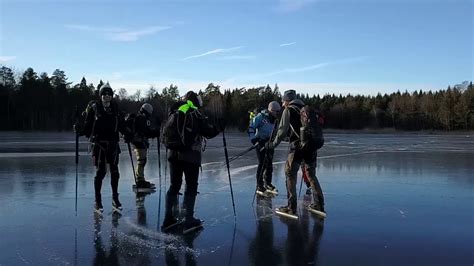 Nordic Ice Skating On Black Ice The Frozen Lakes Of Sweden Youtube