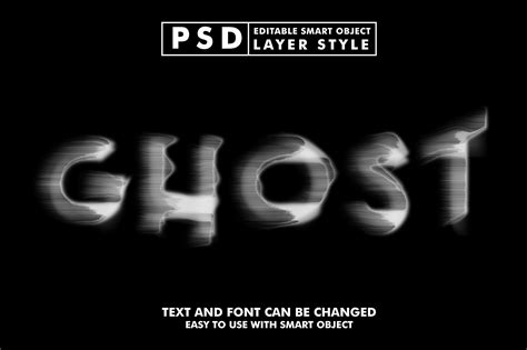 Ghost Editable Psd Text Effect Afbeelding Door G Design · Creative Fabrica