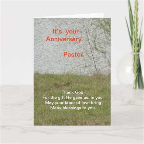 Pastors Anniversary Card