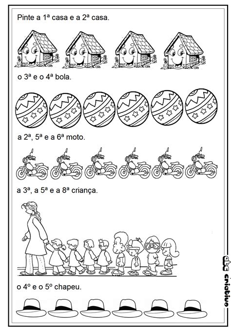 Atividades De Numeros Ordinais 1 Ano