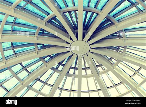Glass Construction Roof Winter Stock Photo Alamy