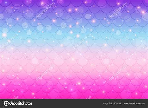 Mermaid Rainbow Background Scale Stars Iridescent Glitter Fish Tail