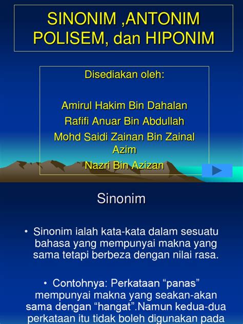 Perpres baru, gubernur koster setuju nama tempat usaha di bali diganti bahasa indonesia. Sinonim ,Antonim Dan Polisem