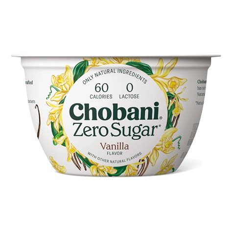 chobani® zero sugar vanilla 5 3oz grocery and gourmet food