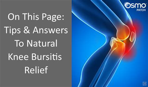 Knee Bursitis Treatment And Natural Remedies Osmo Patch Au