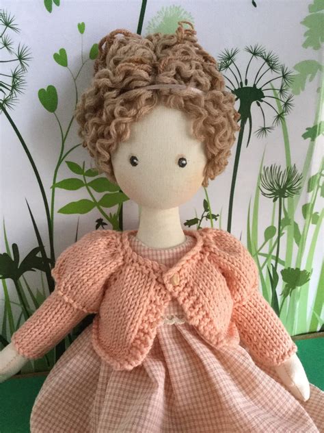 Handmade Austen Regency Soft Cloth Textile Calico Cotton Fabric Rag Doll