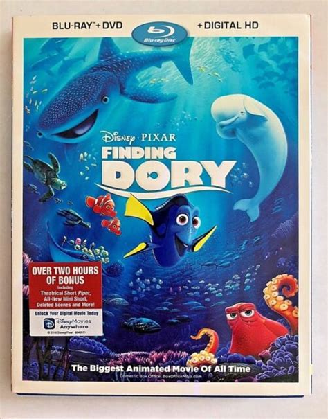 Disney Pixar Finding Dory Blu Ray DVD 2016 3 Disc Set Includes