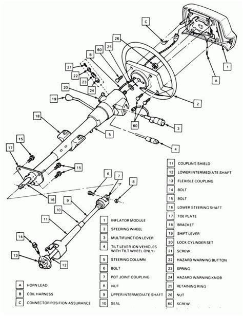 Chevy 1988 Steering Column Parts