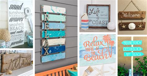 Materials Frames Small Beach Themed Signs Home And Hobby Pe
