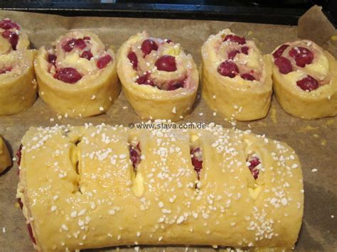schnelle Pudding-Kirsch-Schnecken/Strudel | Rezept ...