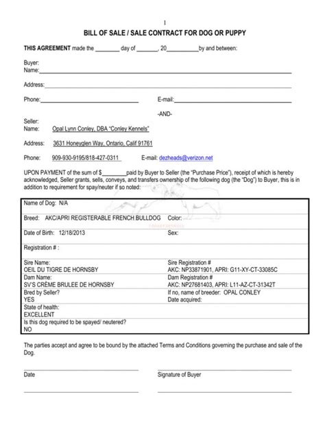 Sign, fax and printable from pc, ipad, tablet or mobile. Puppy Deposit Contract Template in 2020 | Contract ...