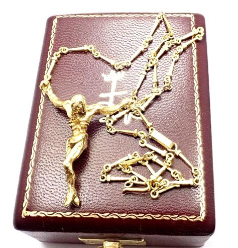 Salvador Dali Christ Saint John On The Cross Yellow Gold Bracelet