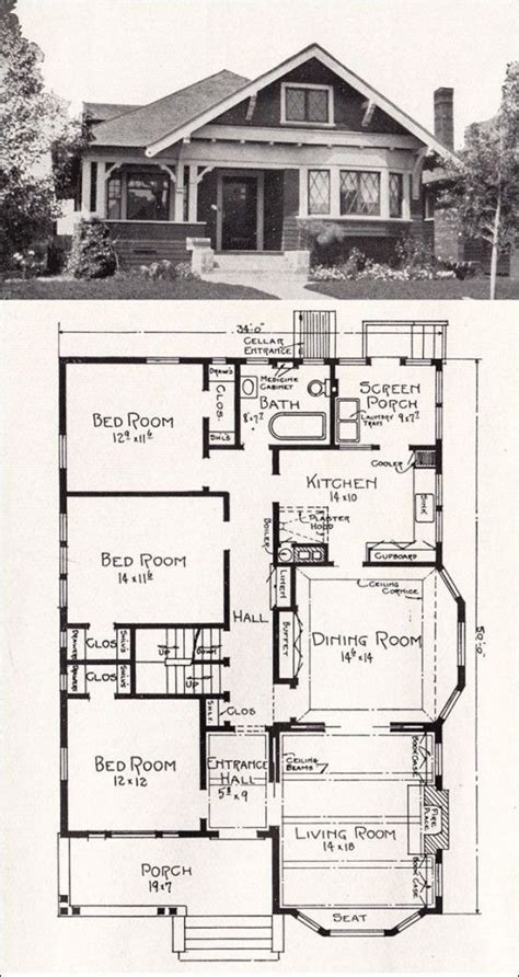 Vintage Floor Plans Plans House Vintage Floor Farmhouse Houses Plan