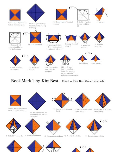 Origami Bookmark Pdf