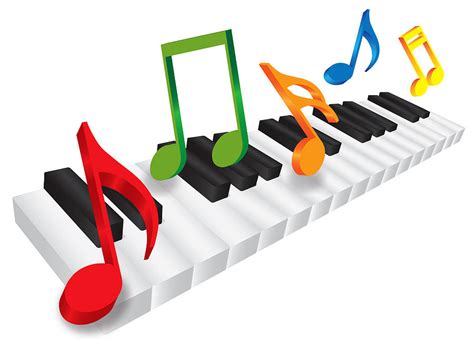 Piano Keyboard And 3d Music Notes Illustration Photograph By Jit Lim