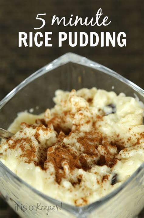 5 Minute Rice Pudding It Is A Keeper Rice Pudding Recipe Easy
