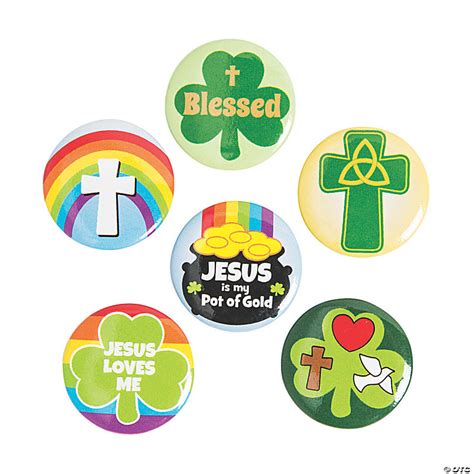 Bulk 48 Pc Religious St Patricks Day Mini Buttons Oriental Trading