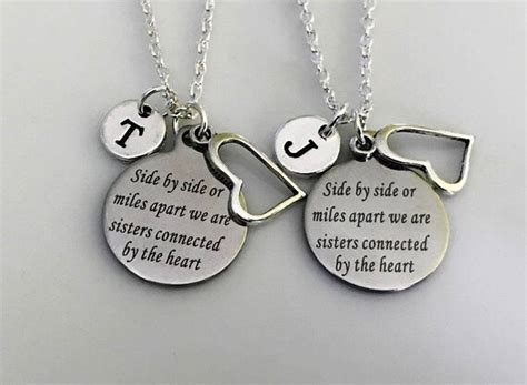 2 Sisters Necklaces Set Of 2 Necklaces T For Sisters Etsy
