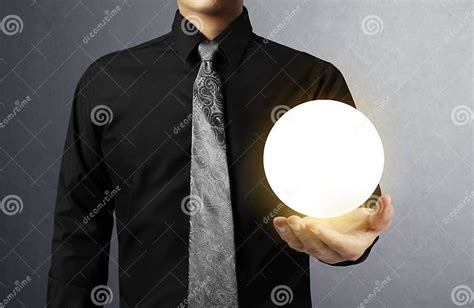 Hand Holding Crystal Ball Stock Photo Image Of Fortune 38213750