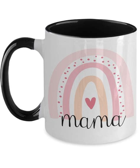 Mothers Day Mug Mama Mug With Cute Rainbow Print On Both Etsy