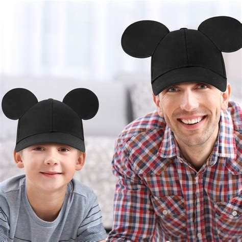 Disney Mickey Mouse Ears Hat Set Of 2 For Daddy And Me Etsy