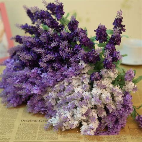 10 heads bouquet silk artificial lavender fake garden plant flower home decor artificial